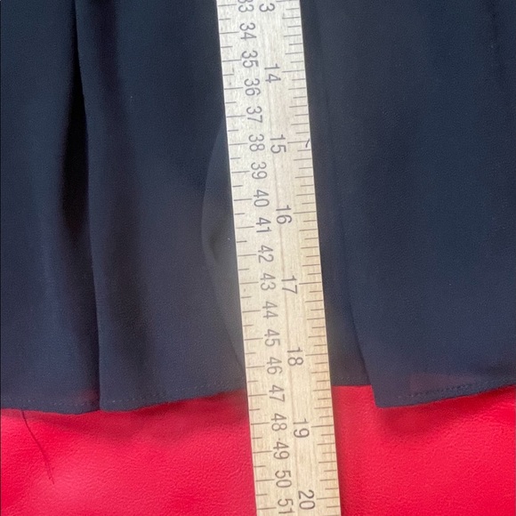 LOFT Medium Black Pleated Front/Back Elastic Wide Band Lined Skirt - Picture 11 of 12